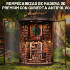 CRIOLPO Kit DIY de rincón de libros Casa en miniatura con luces LED