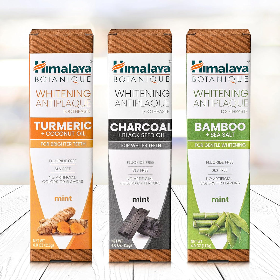 Himalaya Botanique Whitening Pasta de dientes antiplaca con carbón...