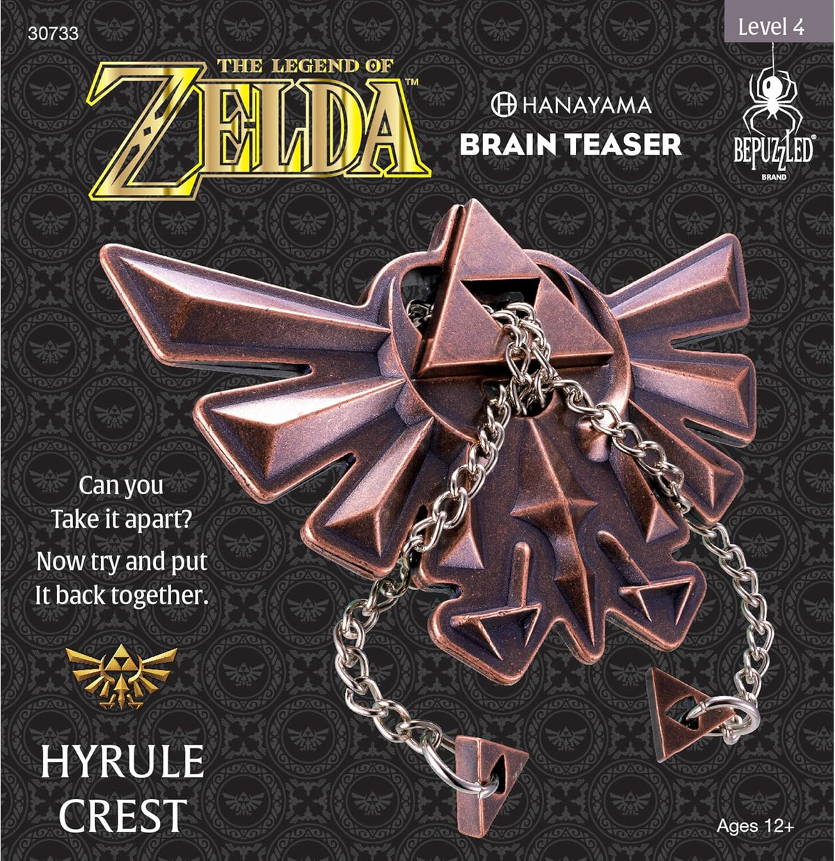BePuzzled, Creste de Hyrule de la Leyenda de Zelda Hanayama Rompecabezas de cerebro, Calificación Mensa Nivel 4, para edades de 12 años en adelante
