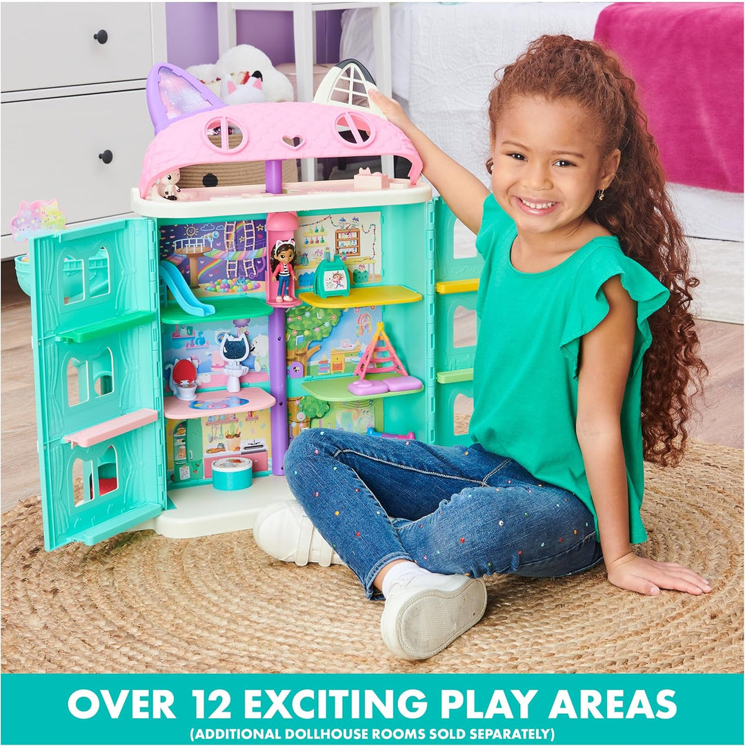 Casa de muñecas Gabby's Dollhouse Purrfect con 15 piezas que in...
