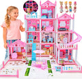 Casa de muñecas Dream para niñas de 3 a 16 años con luces, alfombrilla