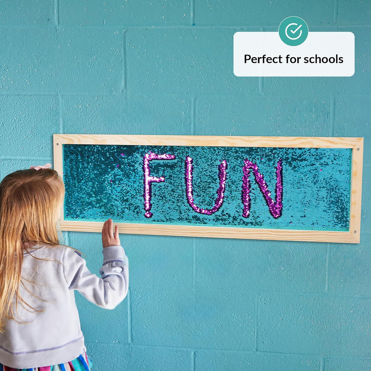 ODOXIA Marco de pared sensorial de lentejuelas | Tela sensorial de lentejuelas para niños | Guardería y escuela y habitación