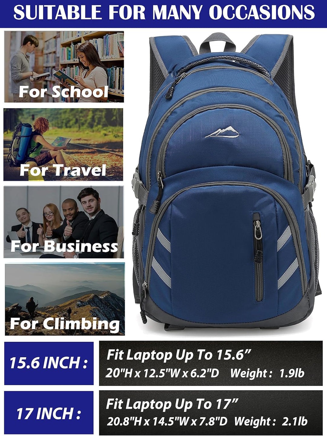 ProEtrade - Mochila para universidad con puerto de carga USB para l...