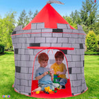 Play22 Tienda de Juego para Niños Castillo de Caballero - Tienda Portátil Emergente - Plegable en Bolsa de Transporte - Juego para Niños para Uso en Interiores y Exteriores - Casa de Juegos para Niños
