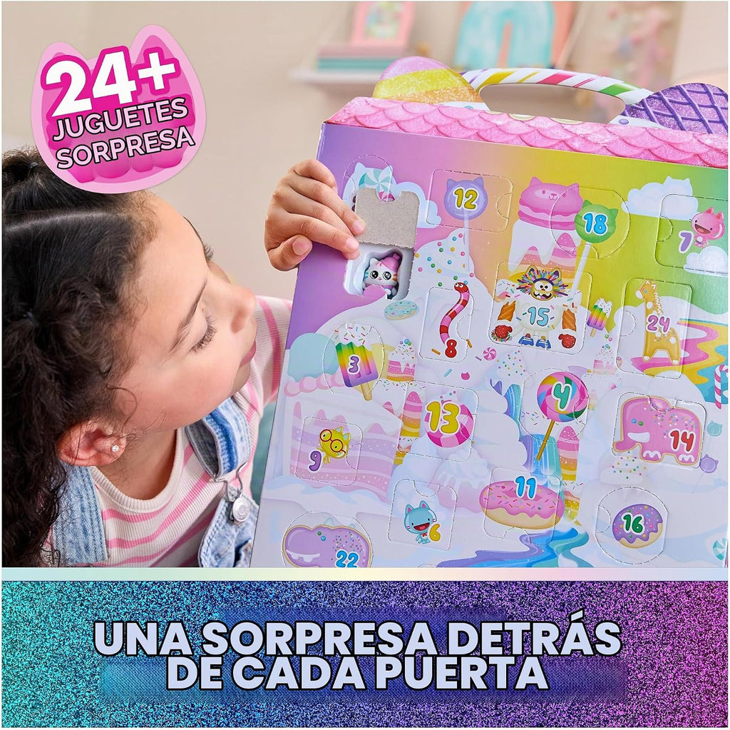 Calendario de Adviento de Gabby's Dollhouse: La Película 2025, Lindas Sorpresas de Invierno, 24 Juguetes Sorpresa con Figura de Gabby, Amigos Gatos y Accesorios, para Niños a Partir de 3 Años