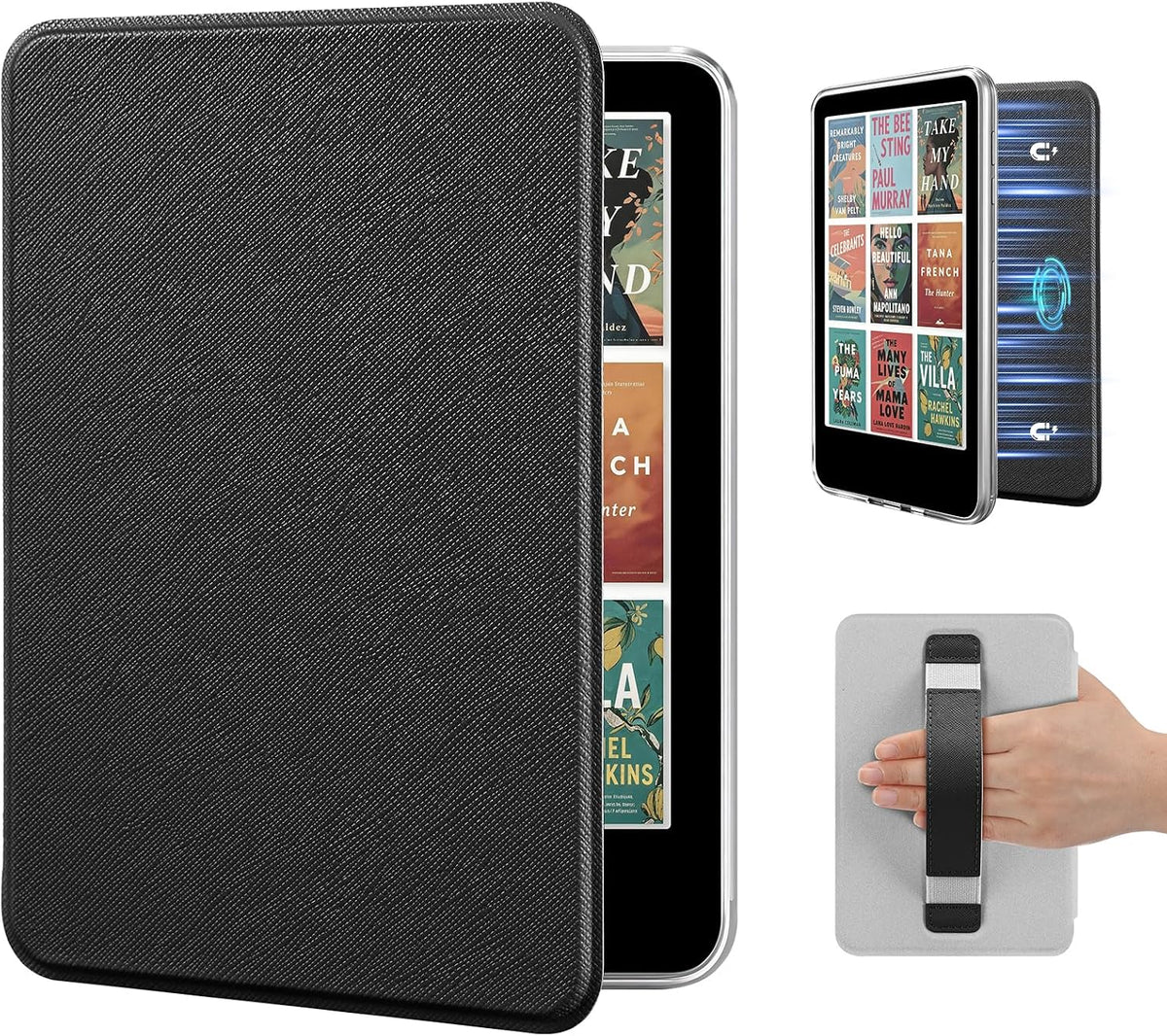 Funda magnética para Kindle 11ª generación de 6 pulgadas, correa de mano