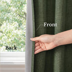 NICETOWN Cortinas 100% opacas de color verde oliva oscuro de 84 pulgadas de