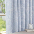 FMFUNCTEX Cortinas opacas de jacquard floral azul, 52 x 84 pulgadas