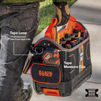 Klein Tools 62202MB Bolsa de Herramientas MODbox, Parte de la Estación de Trabajo Móvil MODbox, 33 Bolsillos, Amplio Almacenamiento de Herramientas, Bolsillo con Cremallera para Artículos Pequeños