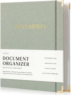 Conjunto de Organizadores de Documentos Importantes con Carpetas - Anillador de Lino Completo
