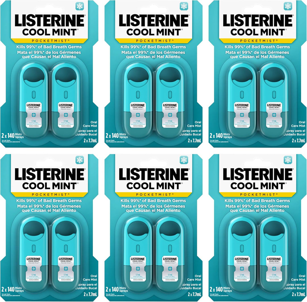 Listerine Cool Mint Pocketmist, espray de cuidado bucal para un ali...