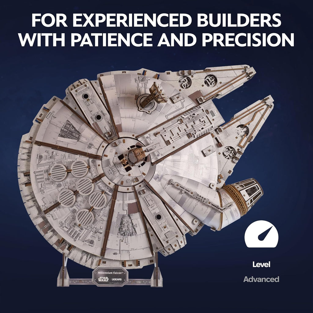 UGEARS Star War™ Millennium Falcon™ Rompecabezas 3D de madera para adultos