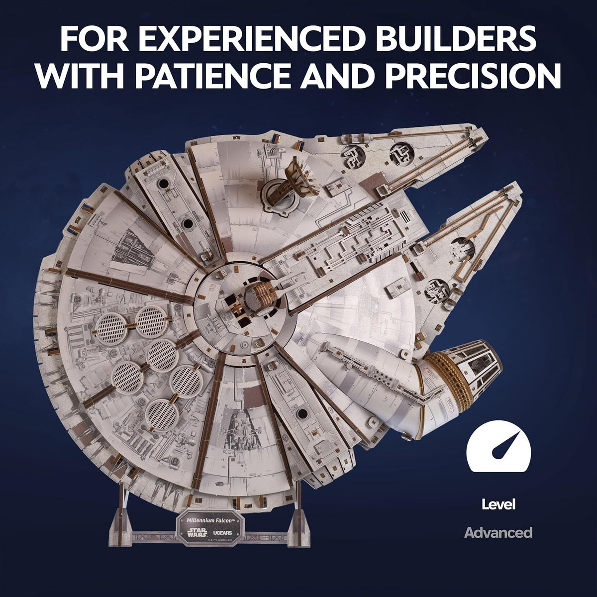 UGEARS Star War™ Millennium Falcon™ Rompecabezas 3D de madera para adultos