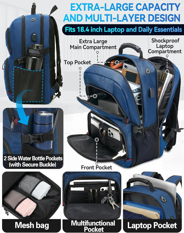 ProEtrade Mochila de viaje extra grande para laptop, escuela, negoc...
