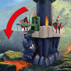 Playmobil | Caballeros | Torre de los Caballeros Dragón | Torre con Cueva de Dragón, Puente levadizo y Cabeza de Dragón | Juguete de castillo de caballeros para niños mayores de 4 años | 72113