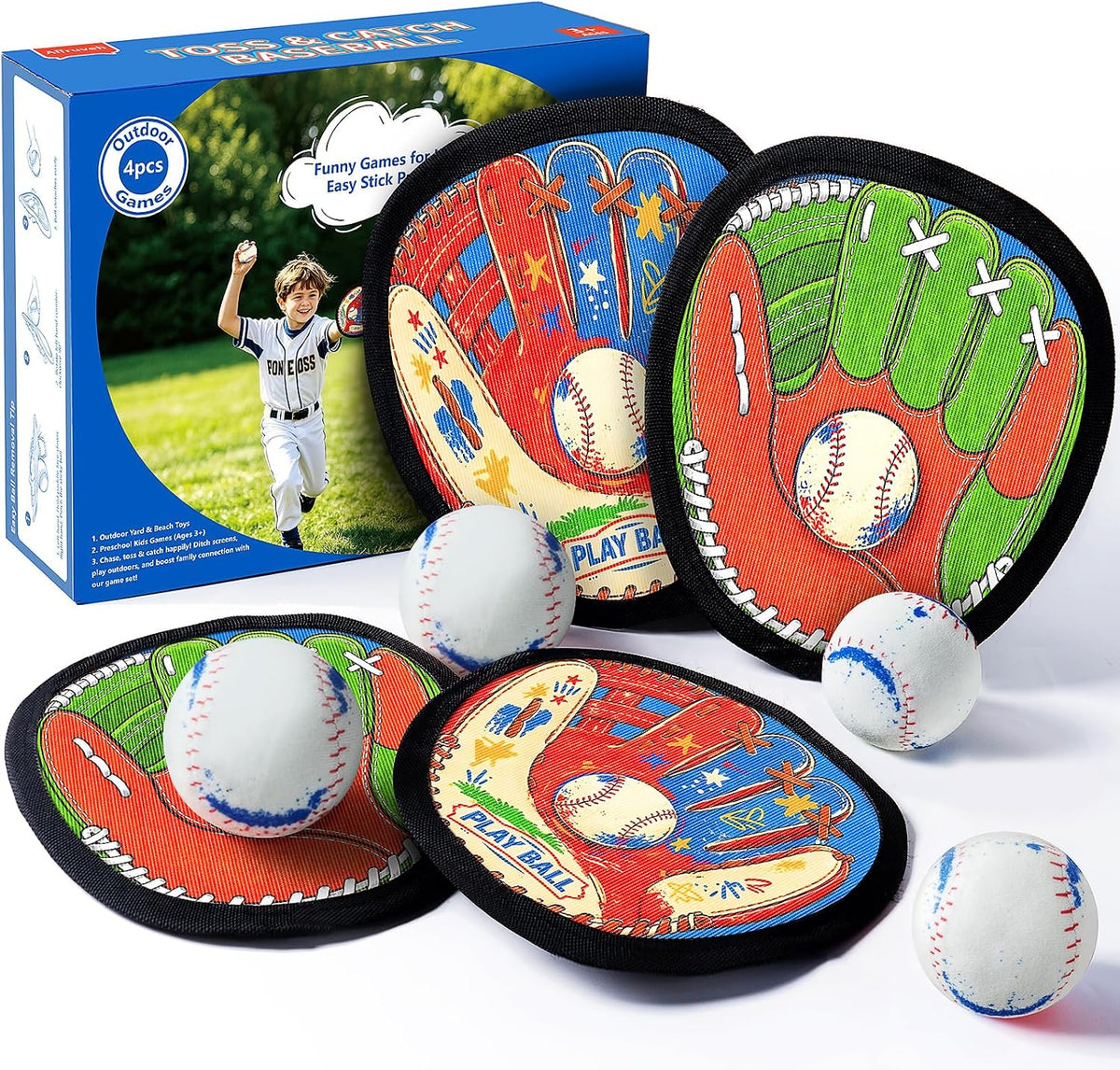 Juego de pelota para lanzar y atrapar, juguetes para niños de 3, 4, 5, 6, 7