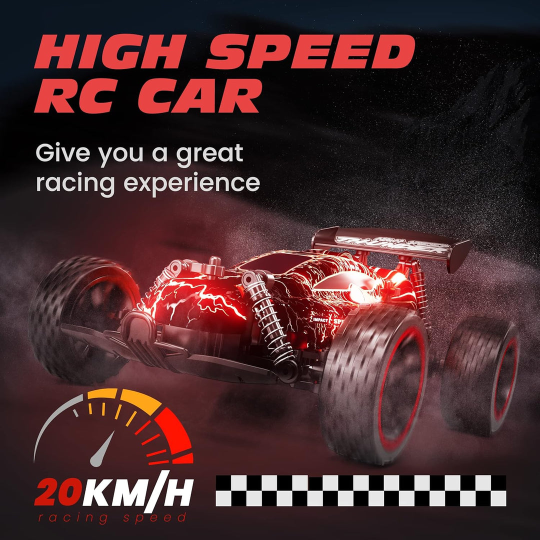 Tecnock Coches RC para Niños, Coche RC 2WD a Escala 1:18 con Luces...