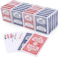 LotFancy - 24 barajas de cartas de juego a granel, tamaño de póquer (índice estándar, 12 azules y 12 rojas), para Blackjack, Euchre, juego de cartas Canasta, cartas de póquer de grado de casino