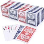 LotFancy - 24 barajas de cartas de juego a granel, tamaño de póquer (índice estándar, 12 azules y 12 rojas), para Blackjack, Euchre, juego de cartas Canasta, cartas de póquer de grado de casino