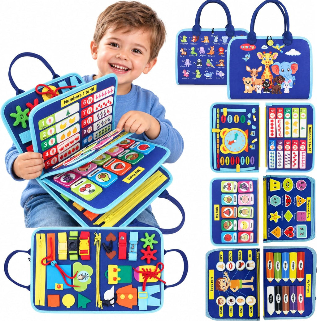 URBAN TOYS Montessori - Tablero de actividades, libro ocupado