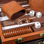 Backgammon Set para adultos, juego de mesa de viaje portátil con funda de