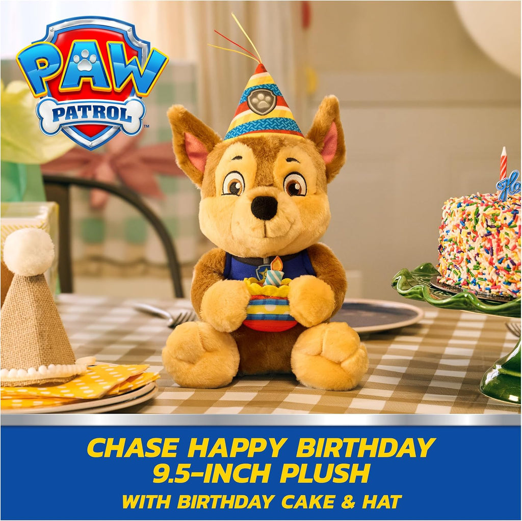 Paw Patrol GUND - Peluche de 10 pulgadas con traje de cumpleaños