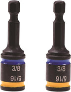 Malco Controladores hexagonales magnéticos reversibles C-RHEX de 2 pulgadas MSHC1 (5/16 pulgadas y 3/8 pulgadas), paquete de 2