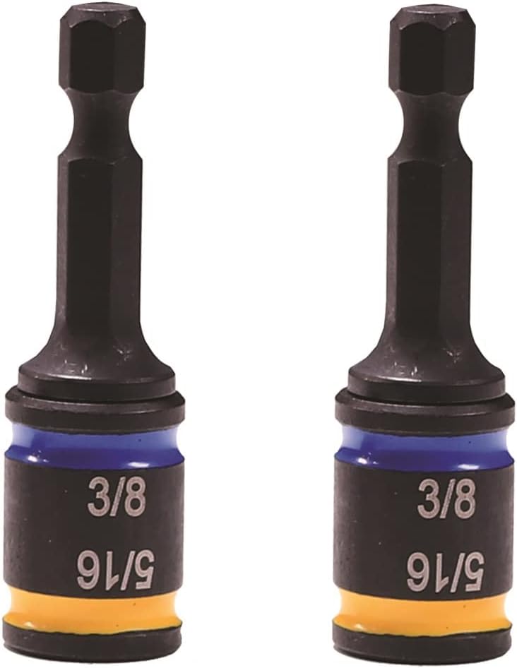 Malco Controladores hexagonales magnéticos reversibles C-RHEX de 2 pulgadas MSHC1 (5/16 pulgadas y 3/8 pulgadas), paquete de 2