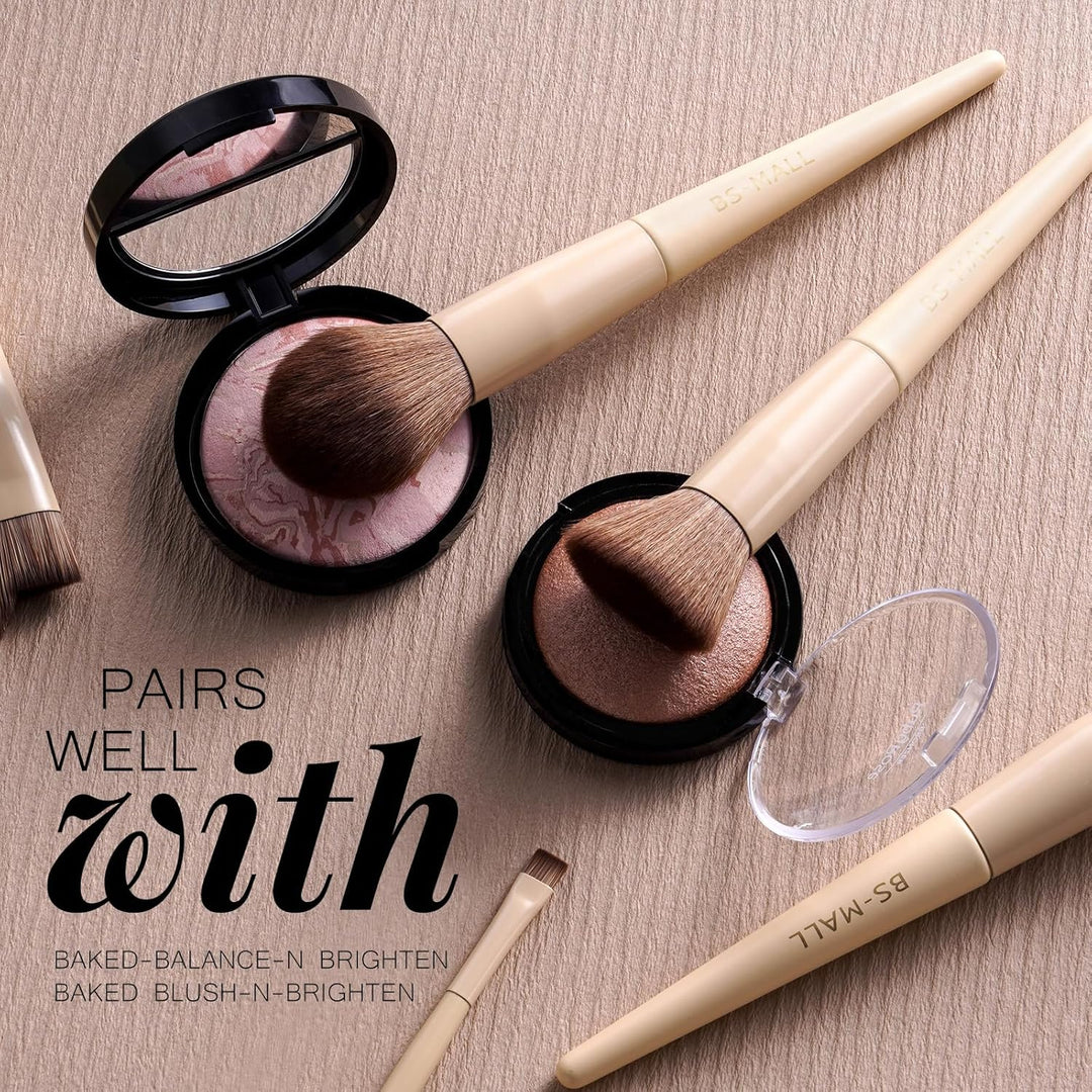 BS-MALL - Juego profesional de 18 brochas de maquillaje con cerdas...