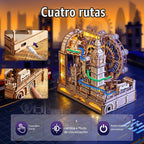 ROKR Marble Travel London, 3D Wooden Puzzles para Adults, Marble Run Kit Adults a Build, 3D Wooden Puzzle con LED, Unique Gift para Men Women