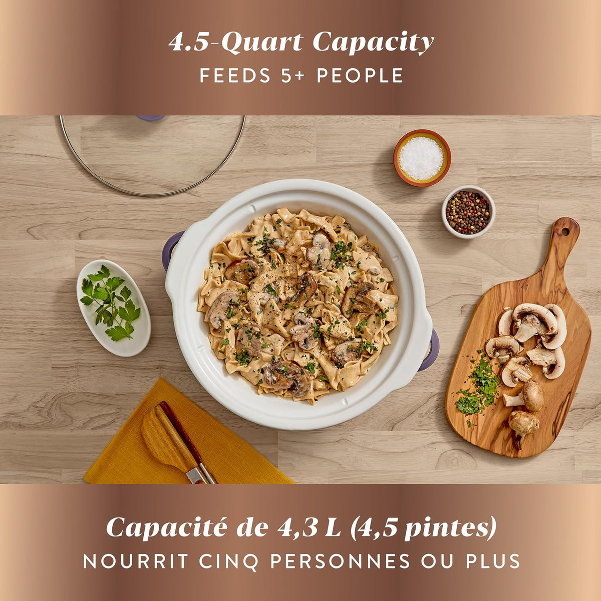Crock-Pot Design Series - Olla de cocción lenta manual de 4.5 cuartos de galón, papa morada
