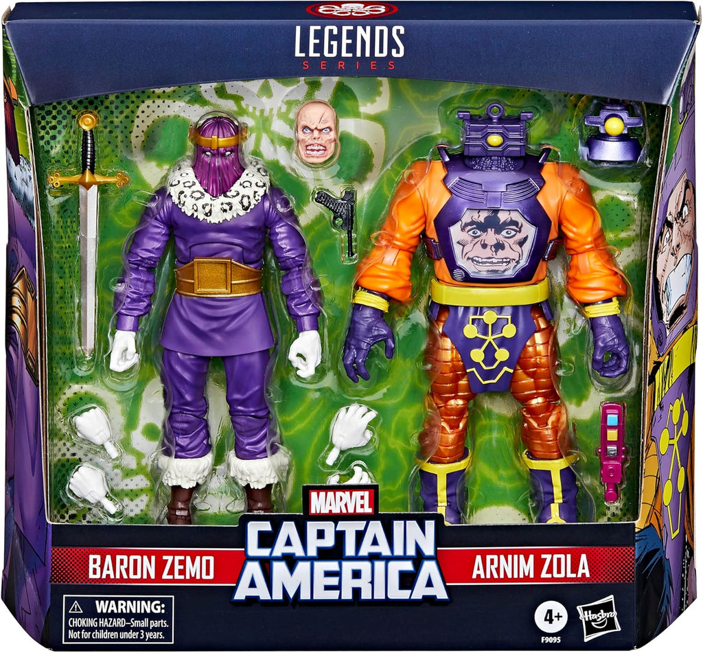 Marvel Legends Series Baron Zemo y Arnim Zola Captain