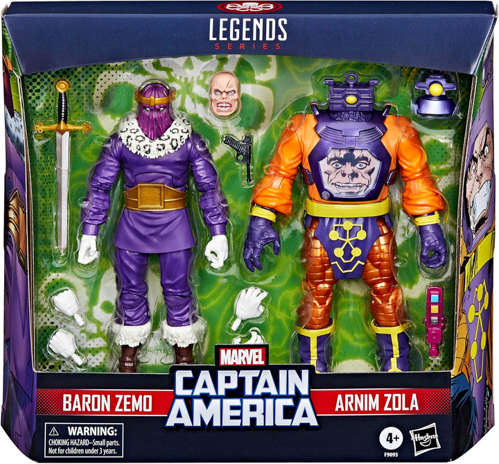 Marvel Legends Series Baron Zemo y Arnim Zola Captain