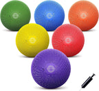Bolas de esquivar y pelotas de juegos, juego de bolas de esquivar para niños y adultos, pelotas de patada y balonmano que rebotan para juegos al aire libre y en interiores - Incluye bomba y