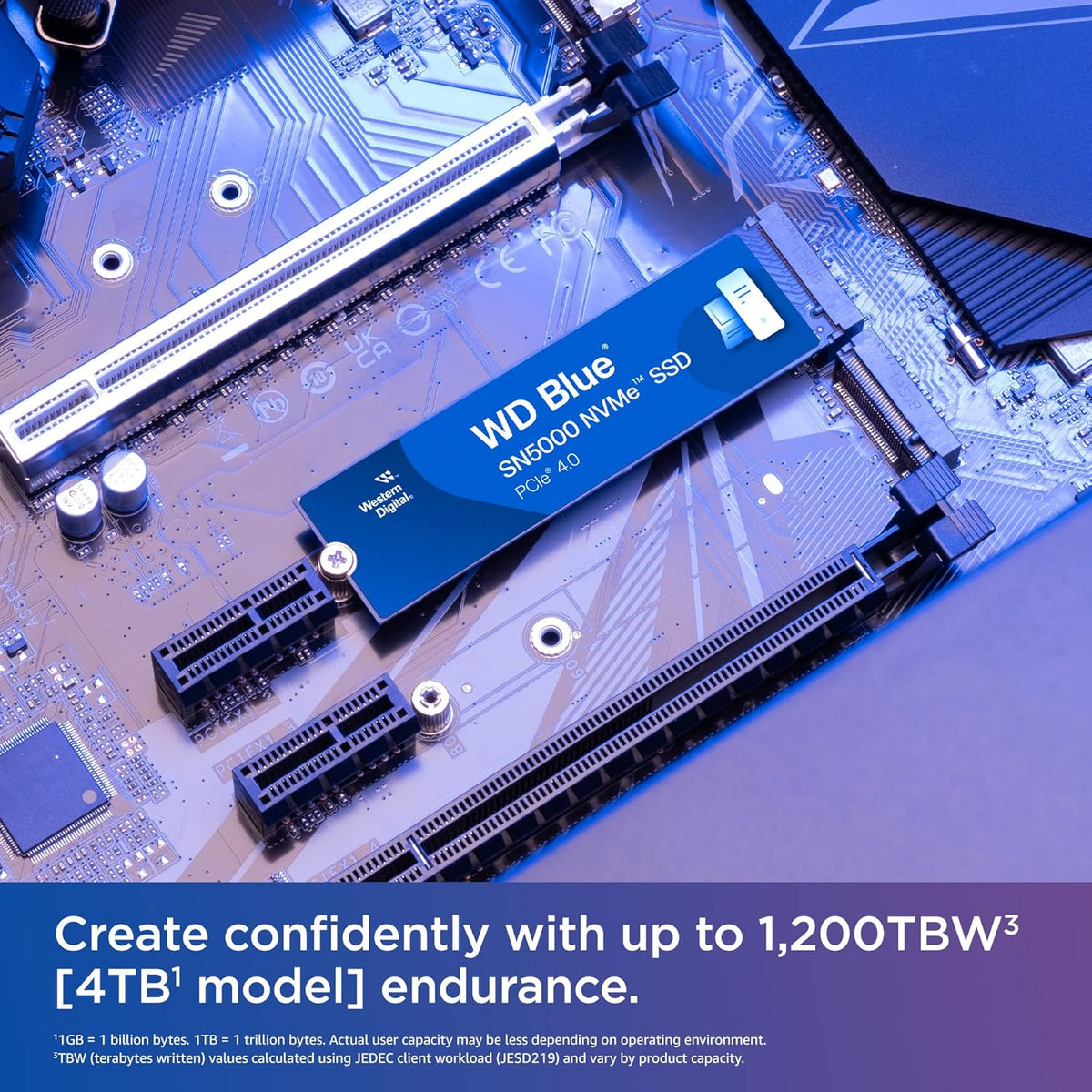 Western Digital 500GB WD Blue SN5000 NVMe - Unidad de estado sólido...