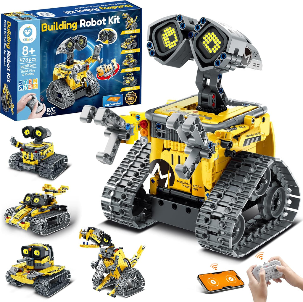 Sillbird Kit de construcción de robot con control remoto, regalo STEM para