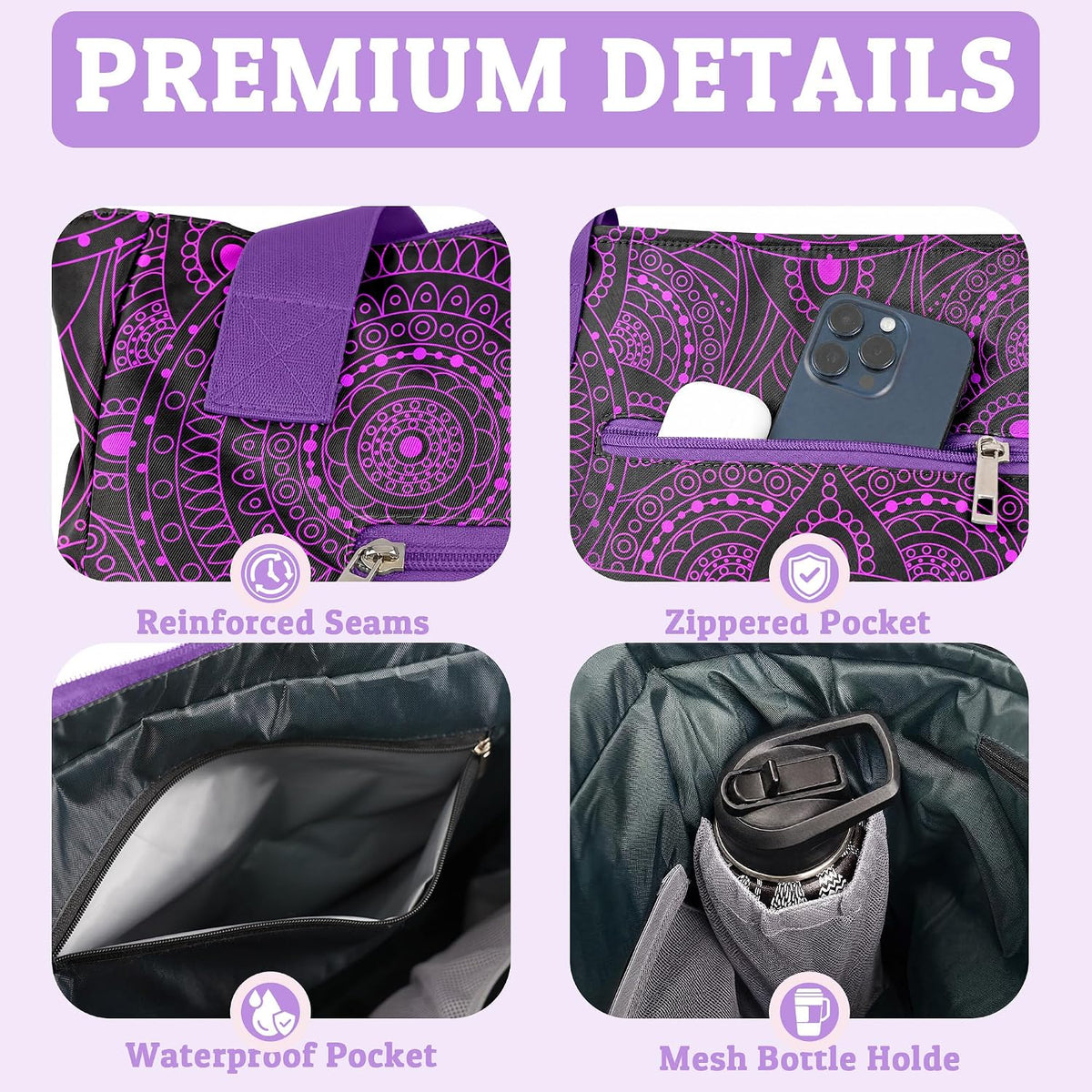 Bolsa para esterilla de yoga, bolsas de gimnasio para mujeres y