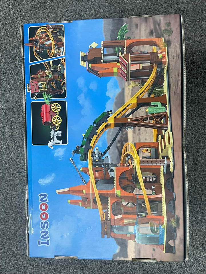 Juego de construcción de montaña rusa occidental juguete
