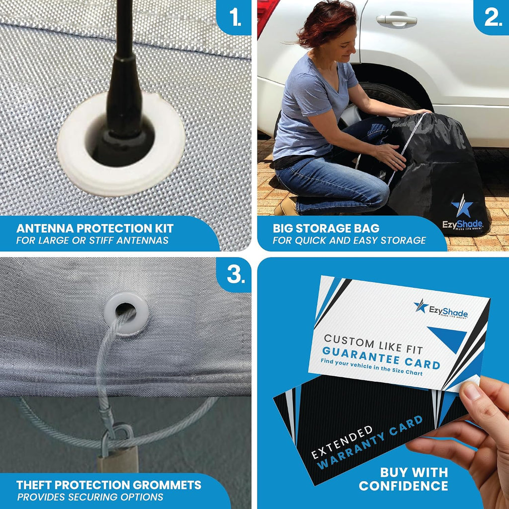 EzyShade - Funda impermeable para automóvil para todo tipo de clima