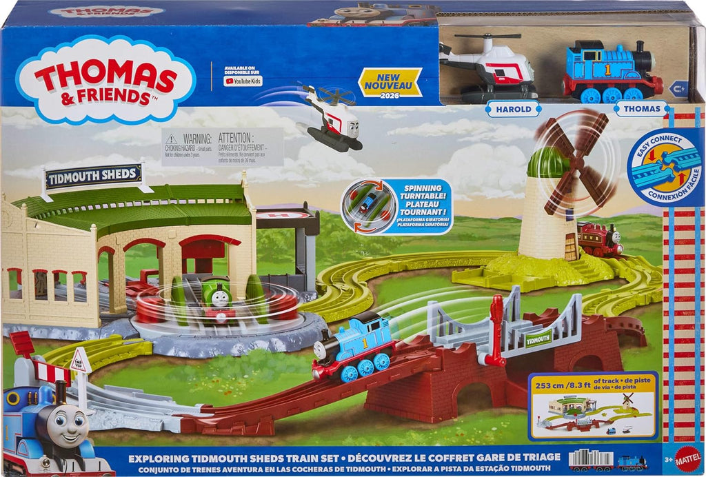 Thomas & Friends Juego de tren explorando Tidmouth Sheds de Fisher-Price