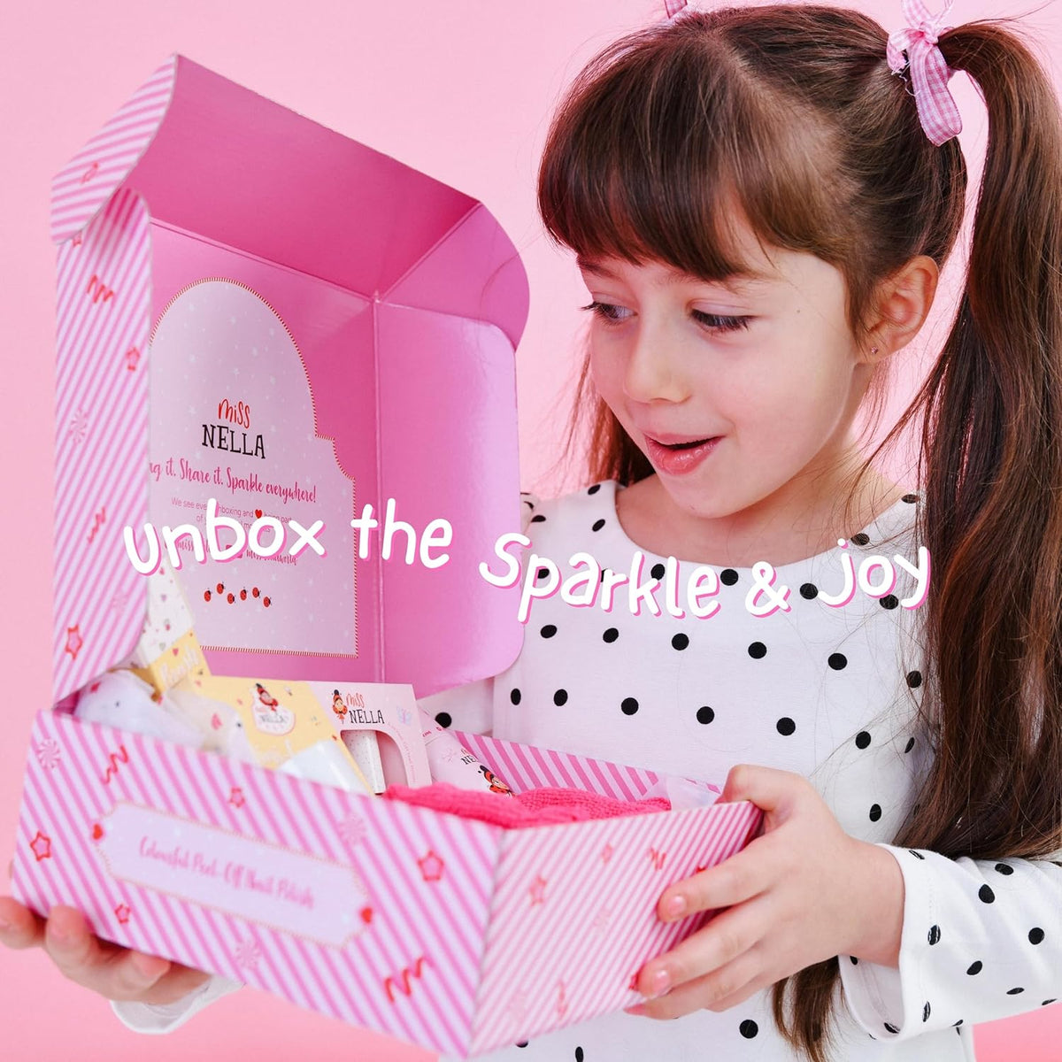 Miss Nella Caja de regalo brillante, juego de belleza para niños co...