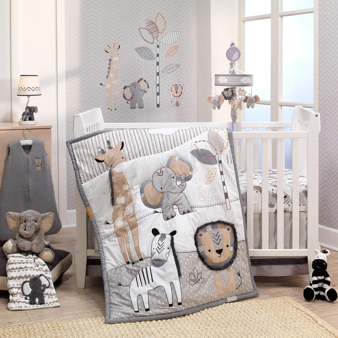 Lambs &amp; Ivy Jungle Safari Elefante de Peluche Gris Juguete Anim...