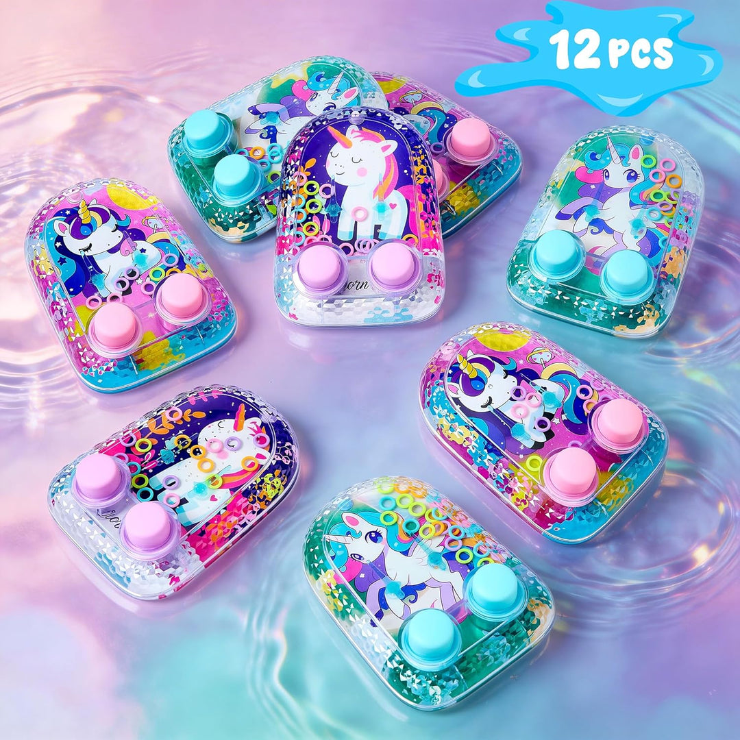 Cleboen Paquete de 12 juegos de agua de mano para niños, juegos de...