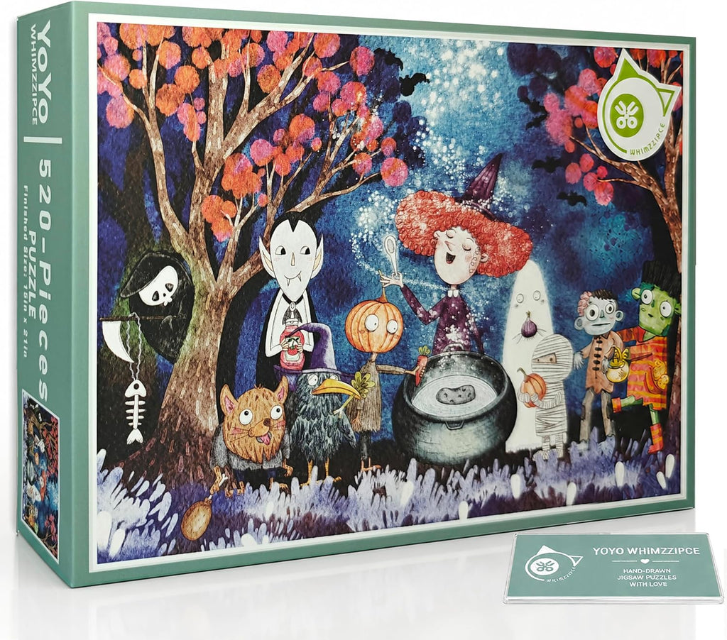 Stone Soup - Rompecabezas de Halloween para adultos, 520 piezas, brilla en