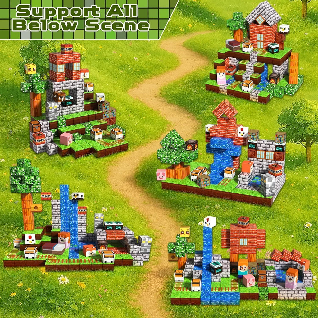 Annexfun 200 bloques magnéticos, bloques de construcción magnéticos, imanes apilables para niños, juguete sensorial para STEM Montessori, juguetes sensoriales para niños de 3 años en adelante, regalos