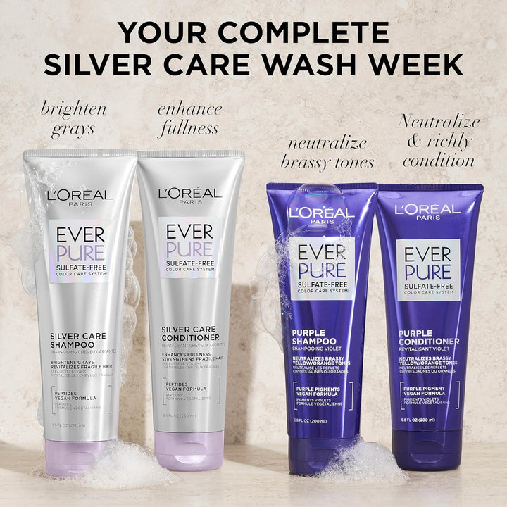 L'Oreal Paris EverPure Silver Care - Juego de champú y acondici...