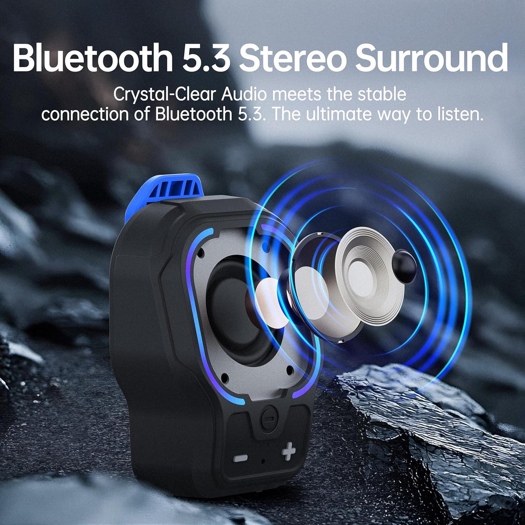 Altavoz Bluetooth portátil, altavoz inalámbrico portátil con clip m...