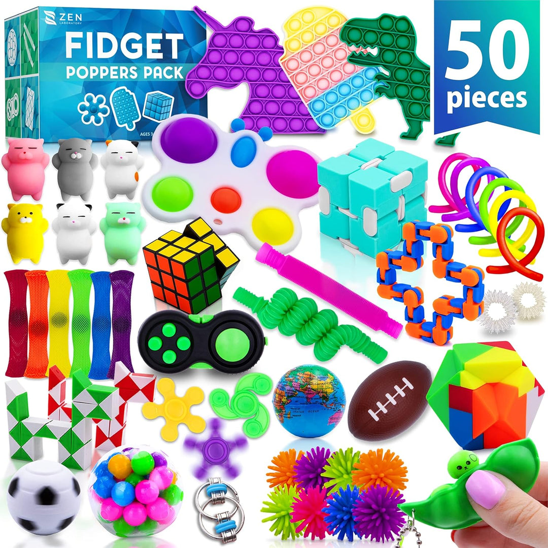 Paquete de 50 juguetes para ansiedad recuerdos de fiesta