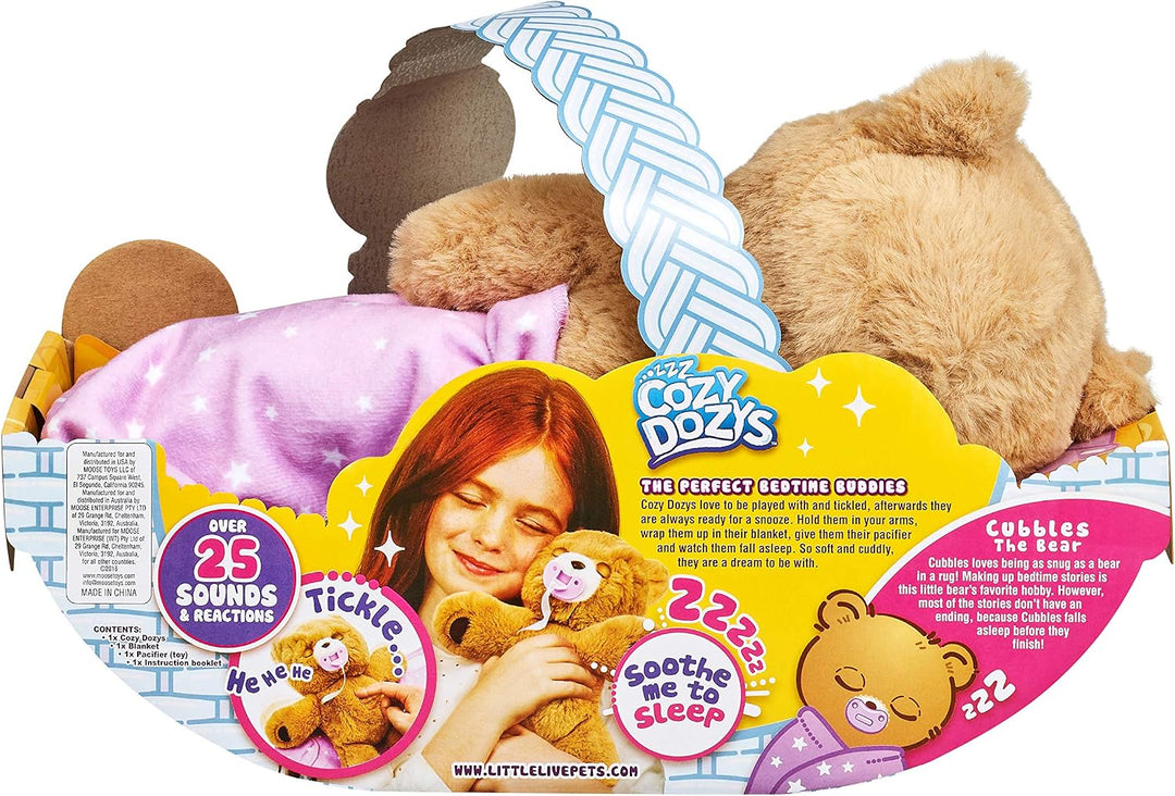 Little Live Pets Cozy Dozy Cubbles The Bear - Más de 25 sonidos y r...