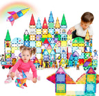 PicassoTiles Bloque de construcción magnético mega juego de 350 piezas de bloques de construcción de azulejos magnéticos con base de automóvil, figuras de personajes, marcadores, pizarra blanca, libro de ideas de más de 110 páginas incluido para